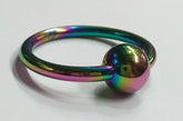 Rainbow Penis Head Glans Ring with Ball
